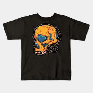 Abstract Skull Head Kids T-Shirt